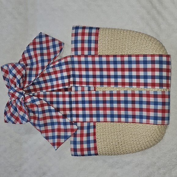 Brand New-no Tags Red and Blue Plaid Dress with Matching Bag - Picture 9 of 11